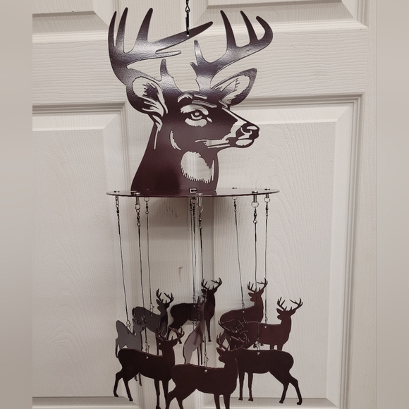 Metal Deer Wind Chime, Plasma Cut From 14-gauge Steel - Picture 5 of 5